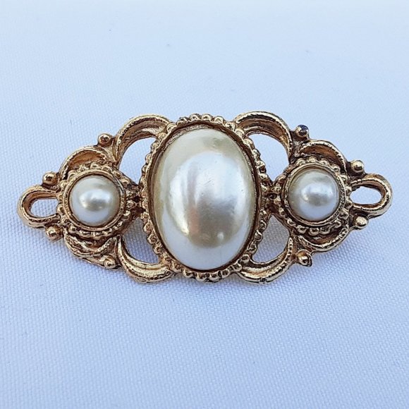 VINTAGE 1980s Gold and Pearl Scatter Pins Set - Picture 8 of 10